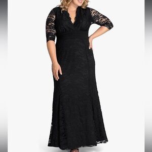 Chic Black Lace Long Sleeve Dress